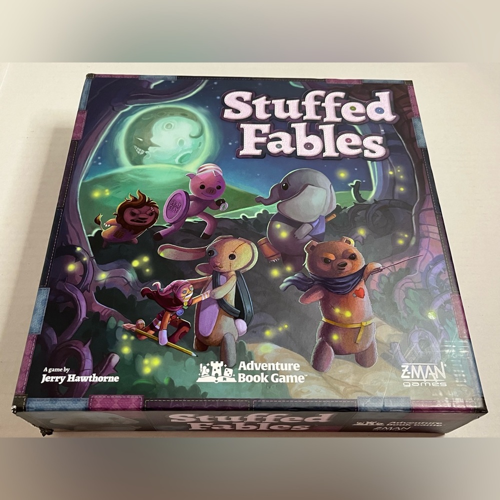 The "Stuffed Fables" board game by Z-Man Games is a 2017 adventure-themed game